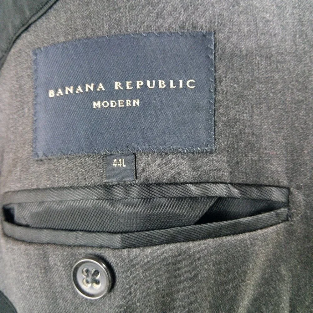 Banana Republic Modern 44L Gray Suit Blazer Sport